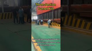 Κλίβανος σήραγγας τριών τμημάτων #kilnmanufacturer #brickfactory #tunnelkiln#brickkiln #claybricks